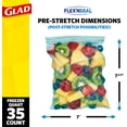 thumbnail image 5 of Glad FLEXN SEAL Freezer Storage Plastic Bags, Quart, 35 Count(Pack of 4), 5 of 23