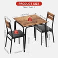 thumbnail image 2 of Ourlova Dining Table for 2, Small Table and Chairs Set of 2, Square Dinette Set for 2, Dinner Table Set, 3 Piece Kitchen & Dining Room Sets for Small Space, 2 of 5