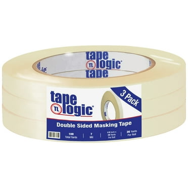 Tape Logic Dbl Side Masking Tape,1/2"x36 yd.,PK3 T9531003PK
