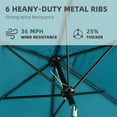 thumbnail image 3 of FlexWave 9-Foot Outdoor Patio Umbrella with Crank Lift & Tilt — UV-Protective Garden and Poolside Sun Shade Canopy, 3 of 8