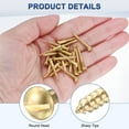 thumbnail image 2 of Uxcell Lot de 50 Vis pour Bois, M3 x 22 mm Tête Ronde Rainurée en Laiton, 2 of 6