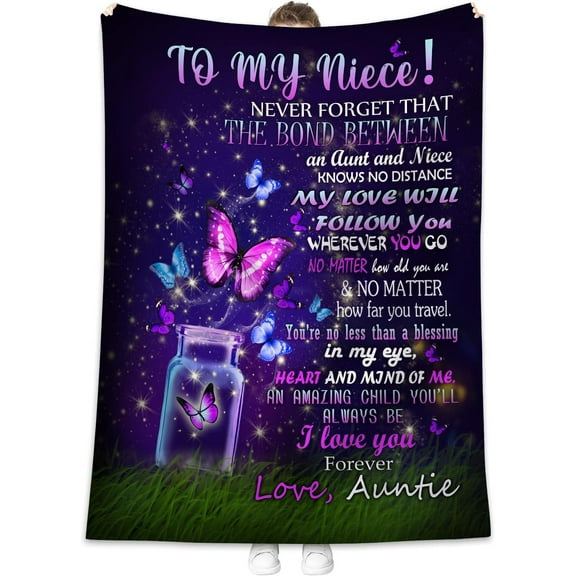 XZYG Niece Gifts from Auntie to My Niece Blanket Niece Graduation Gift Ideas Niece Blanket Niece Gifts from Auntie(30*40inch)