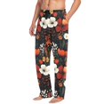 thumbnail image 2 of FORMRS Mens Pajama Pants with Pockets Sleepwear Lounge Bottoms Sizes S-2XL, Red Flowers Pattern, 2 of 7