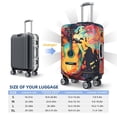thumbnail image 4 of Fuzoiu World Map Guitar Illustration Print Suitcase Cover,Washable Luggage Covers for Suitcase,Elastic Luggage Protector Cover,Scratch Resistant Travel Suitcase Covers-Medium, 4 of 7
