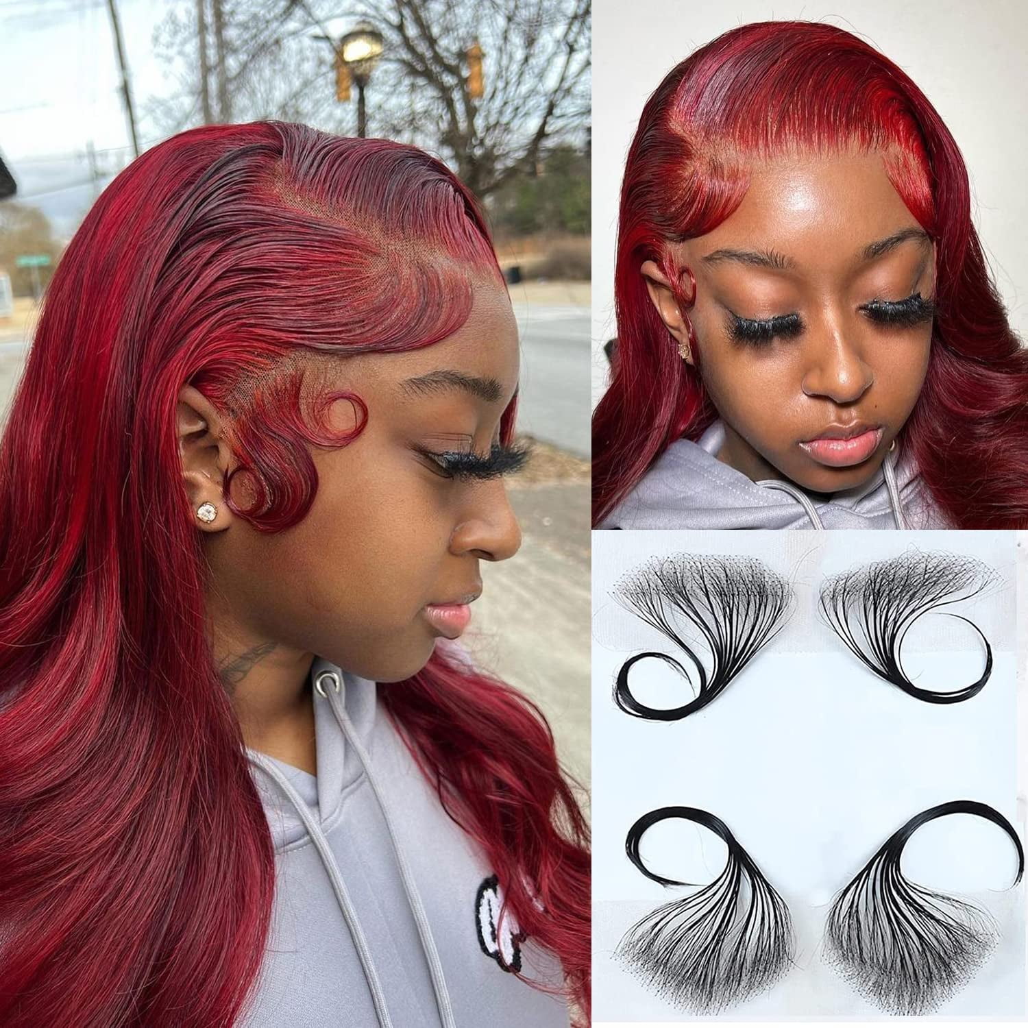 Hair Top Swiss HD Lace Edges Hair Extensions, Soft & Natural Fake Baby