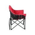 thumbnail image 3 of Faulkner Camping Chair 49579H Big Dog; Bucket Chair; 300 Pound Weight Capacity; Foldable; Burgundy/Black; 3/4 Inch Steel Tubing With Polyester Padding/Polyester Fabric; Without Headrest, 3 of 7