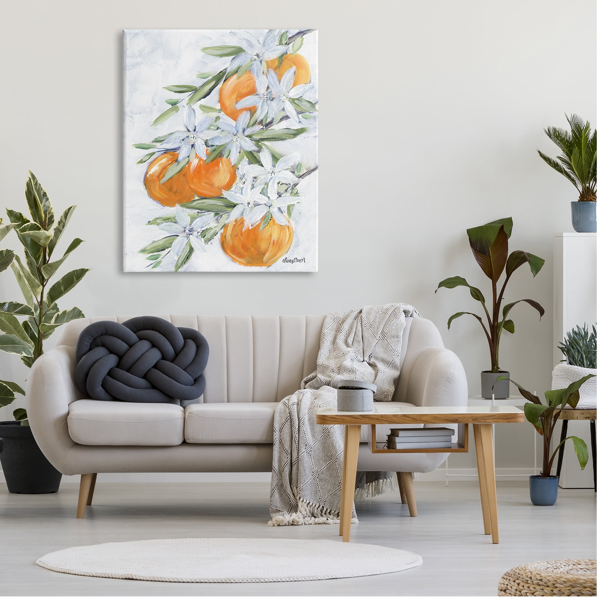 Stupell Industries Lush Orange Tree Flower Blossoms Painting, 36 x 48, Design by Roey Ebert