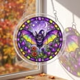 thumbnail image 2 of Halloween Acrylic Puzzle Suncatcher - 8 Inch Stained Glass Window Hanging Ornament for Car Halloween Tree Porch Patio Decor Spooky Gift, 2 of 7
