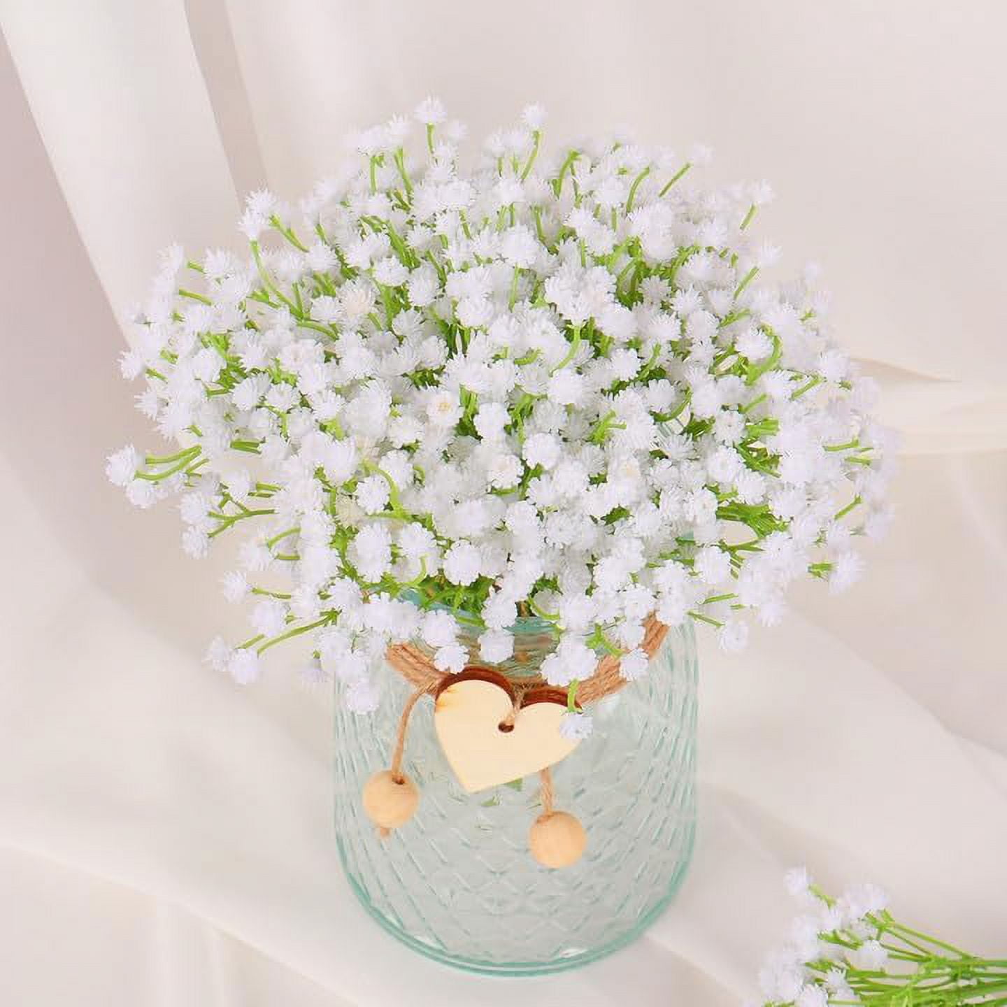 30 PCS Babys Breath Artificial Flowers Fake Babys Breath Flowers Artificial Bulk White Gypsophila Bouquets Real Touch Faux Flowers for Wedding Floral Arrangement Party Home Decoration