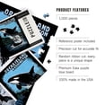 thumbnail image 5 of Lantern Press 1000 Piece Jigsaw Puzzle, Orcas Island, Washington, Orca and Calf Scratchboard, 5 of 5