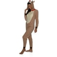 thumbnail image 2 of Secret Santa Mens and Womens Union Suit Christmas Pajama, Brown, Size: Medium, 2 of 4