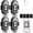 4 Lights with Remote Control, variant on Venoro Wireless Rechargeable LED Strobe Lights, 8-Colors Waterproof for Car Bike Drone