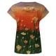 thumbnail image 4 of Gibobby Playera de Verano para Mujer Tops para mujer Sudaderas para mujer Cuello redondo Camisas manga corta Túnica Tops para polainas Camisas manga cor(Naranja,CH), 4 of 5