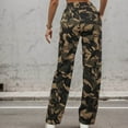 thumbnail image 4 of Blmnix Pants for women Trendy Trousers Straight-Leg Lounge Casual Camouflage Cargo Girls Pants Daily, 4 of 7