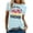 Light Blue, variant on Womens T Shirts Short Sleeve Crewneck Alphabet Print Fun Casual Tee Breathable Summer Top Blue XXL