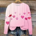 thumbnail image 1 of Jsaierl Chandails en Molleton pour Femmes Saint-Valentin Mignons Imprimé Cœur Chandails en Molleton Tendance Chandail Col Rond Décontracté Manches Longues pour Femmes, 1 of 4