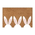 thumbnail image 2 of Easter Door Mat for Front Door Welcome Mat with Colorful Bunny Design Outdoor Indoor Doormat Easter Decor for Porch Three White Bunny 23 In, 2 of 6