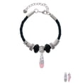 thumbnail image 2 of Delight Jewelry Silvertone 3-D Pink Running Shoe Godmother Celtic Knot Leather Bead Bracelet, 7"+2" Extender, 2 of 4