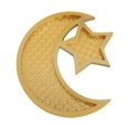 thumbnail image 2 of Bandeja de madera para galletas, diseño de luna y estrella, para exhibir joyas, bandeja para Ramadán y aperitivos. A, 2 of 9