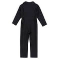 thumbnail image 4 of TiaoBug Kids Boys Long Sleeve Mechanic Coverall Bodysuit Overalls Turndown Collar Zipper Jumpsuit Black 12, 4 of 7