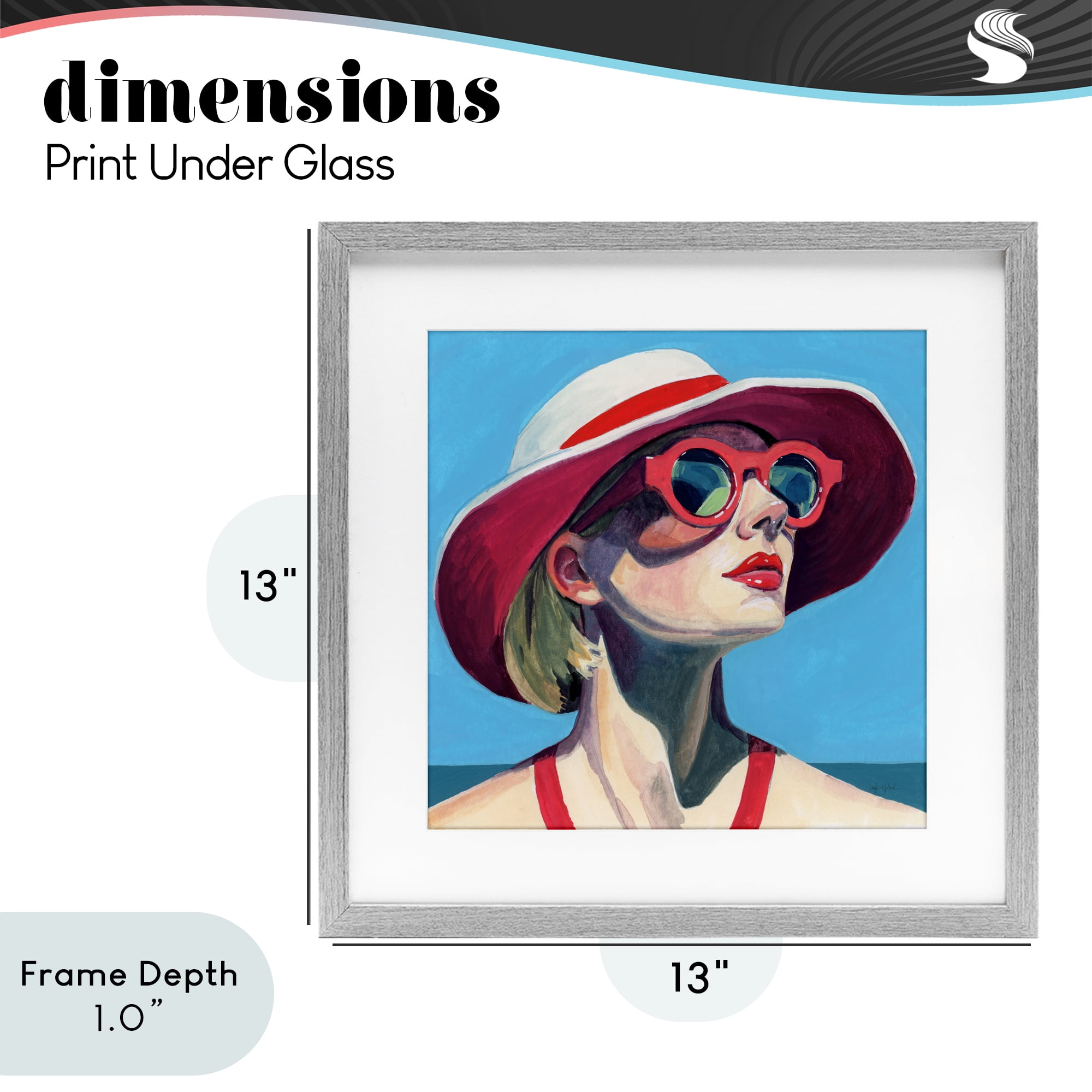 Stupell Industries Vacation In Style Gray Framed Print Under Glass, design by Kate Jarvik Birch