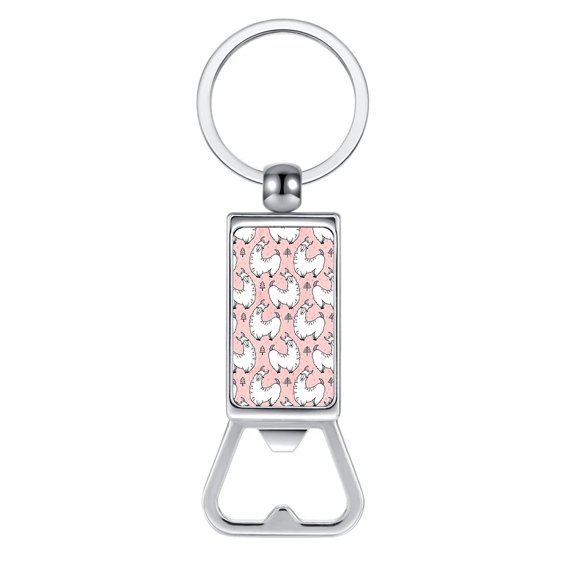 WIRESTER Household Kitchen Tools Keychains Metal Bottle Opener With Key Ring - Fabullama Pattern