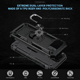 thumbnail image 4 of [PST] Google Pixel 9A Ring Case, Anti-Drop Hybrid Magnetic Hard Kickstand Case Cover with Ring Stand, 4 of 5