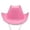 Pink, variant on Western Cowboy Hat with White Wraparound Design for Ranch Style Brown One Size