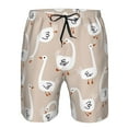 thumbnail image 4 of Kll White Goose Men'S Casual Summer Beach Shorts Hawaiian Shorts With Pockets-Large, 4 of 9