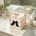 thumbnail image 6 of 1 Pcs Square Desktop Cosmetic Storage Basket, Multi-Functional Small Organizer Container, 6x6x6in Neat Storage Bin for Vanity Bedroom Countertop Sundry Classification, 6 of 7
