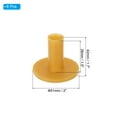thumbnail image 2 of Uxcell 1.7 Inch Rubber Golf Tee, 6 Pack Tall Training Driving Range Tee Stable Ball Holder, Yellow, 2 of 5