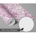 thumbnail image 5 of S4Sassy Peel and Stick Wall Covering, Floral Garden Wallpaper Removable Wallwrap - Pink Instant Wall Mural for Bedroom, Bathroom, Laundry Room, Closet Interior (25"x60" inch), 5 of 8