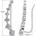 thumbnail image 3 of Ear Jewelry for Women 7 Star Ear Cuffs Climber Earrings 925 Sterling Silver Hypoallergenic Earring with Cubic Zirconia for Birthday Gift, 3 of 4