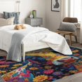 thumbnail image 3 of Cow Floral Carpet,4x5 Area Rug, Non Slip Low Pile Soft Machine Washable, Colorful Cow Area Rugs, Wild Flower Cow Rugs for Bedroom Living Room Rug 17&-75, 3 of 7