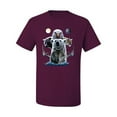 thumbnail image 2 of Collage of Popular Wild Life Animals | Mens Animal Lover Graphic T-Shirt, Maroon, Small, 2 of 3