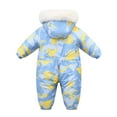 thumbnail image 3 of CUZIBR Boys Girls Winter Thicken Hooded Coats Jacket Snowsuit Toddler Windproof Warm Jumpsuit Oneise Outwear Snow Wear Soft Dailywear For Child, 3 of 3