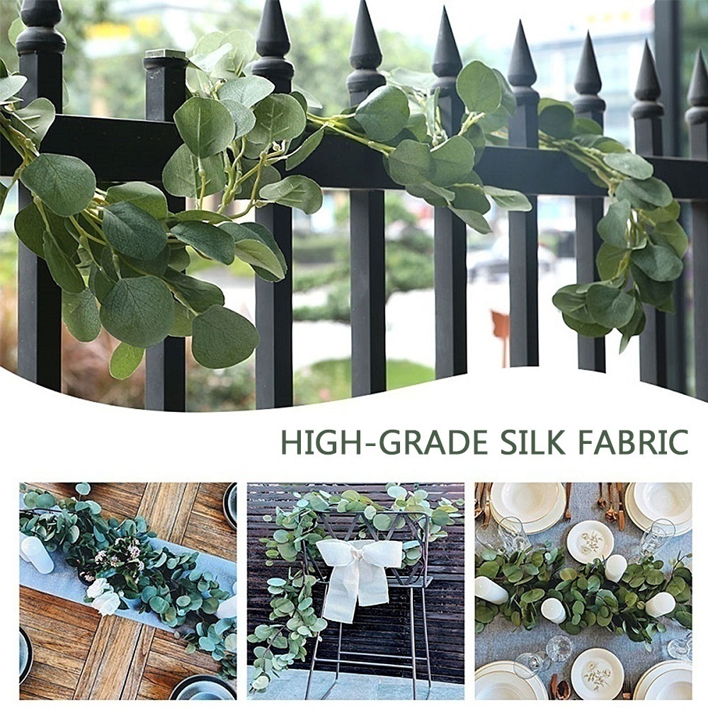 1/2pcs 2M Artificial Eucalyptus Garland Hanging Rattan