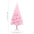thumbnail image 4 of vidaXL Artificial Pre-lit Christmas Tree with Ball Set Pink 180 cm PVC, 4 of 5