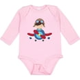 thumbnail image 3 of Inktastic Pilot Boy, Airplane, Plane, Flying, Brown Hair Boys Long Sleeve Baby Bodysuit, 3 of 5