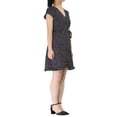 thumbnail image 4 of Unique Bargains Women's Floral Print Ruffle Hem V Neck Chiffon Wrap Dress, 4 of 7