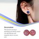 thumbnail image 3 of Qarigey 1 par de pendientes de tuerca de acero inoxidable para mujer, regalos para novias y madres, accesorio de joyería para celebración de compromiso Ropa, zapatos y accesorios Miscelánea tipo 4 Qarigey AP011021-04, 3 of 6