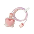 thumbnail image 4 of Funda protectora para cable de carga, accesorios para cable de datos, cable de datos USB-C con dibujos animados Amo el rosa, 4 of 9