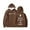 Brown, variant on Cute Hoodies For Boys And Girls Casual Loose Cute Print Long Sleeve Hoodie Sport Activewear Tween Girls Trendy Clothes For Gym Yoga