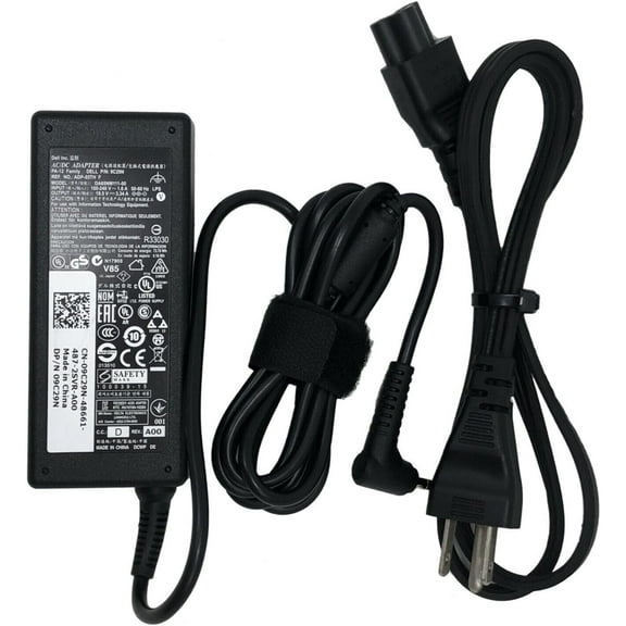 Genuine 65W 4.0mm Tip AC Adapter for Dell Chromebox 3010 Inspiron 20 3043 14 5439 Vostro 14 5480 5460 5470 5560 Precision R7910 T5810 T7810 T7910 1X9K3 9C29N HA65NS5-00 A065R064L Charger