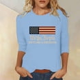 thumbnail image 2 of ZJXFGS Womens 3/4 Sleeve Crew Neck T-Shirts,Casual Crew Neck Shirts Business Work Blouses Work Business Dressy Fashion Blouses & T-Shirts Trendy Flowy Tees Slim Fit Tunic Top Sky Blue L, 2 of 4