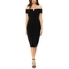 XSCAPE Women's Off The Shoulder Dress Black Size 8