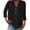 Black, variant on Womens Shirts Trendy Stylish 3/4 Sleeve Pocket Detail Plus Size Shirts,Army Green,L