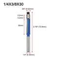 thumbnail image 3 of 1Pc 1/4 Shank Trim Router Bit With Bearing for Wood Template Bit Milling Cutter 6.35X8, 3 of 8