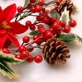 thumbnail image 4 of ZOELNIC 6.5Ft Christmas Garland, Flexible Artificial Berry Pine Cones Flowers Ornaments for Home Fireplace Table Centerpiece Decoration for Xmas Holiday New Year Decor, 4 of 7