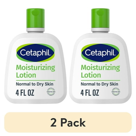 (2 pack) Cetaphil Moisturizing Lotion Hydrating Lotion for All Skin Types, Sensitive Skin, 4 oz